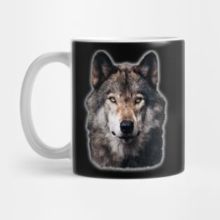 Realistic Wolf Face T-Shirt Mug